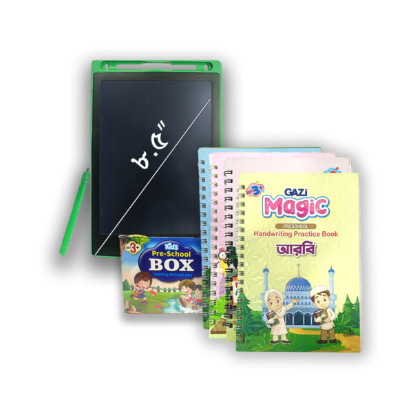 8.5 inch writing tablet, 6 pcs book, 4 pcs magic writing book
